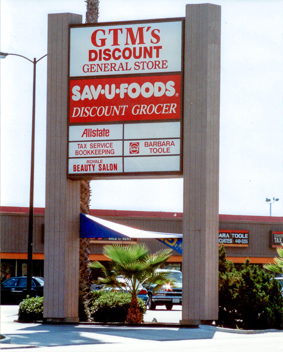 santee gtm store sign - 1992 - GTM Discount General Stores