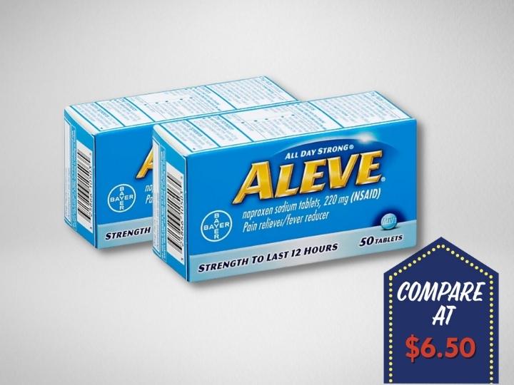 Aleve Pain Reliver Tablets 50 ct