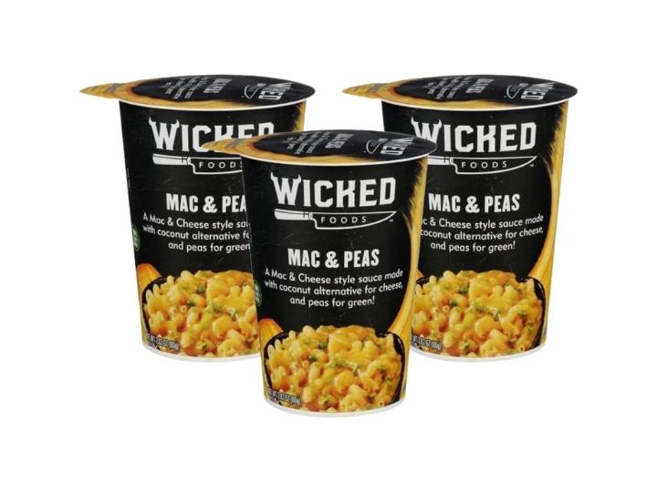 Wicked Foods Mac & Peas Microwavable Cup 2.82 oz