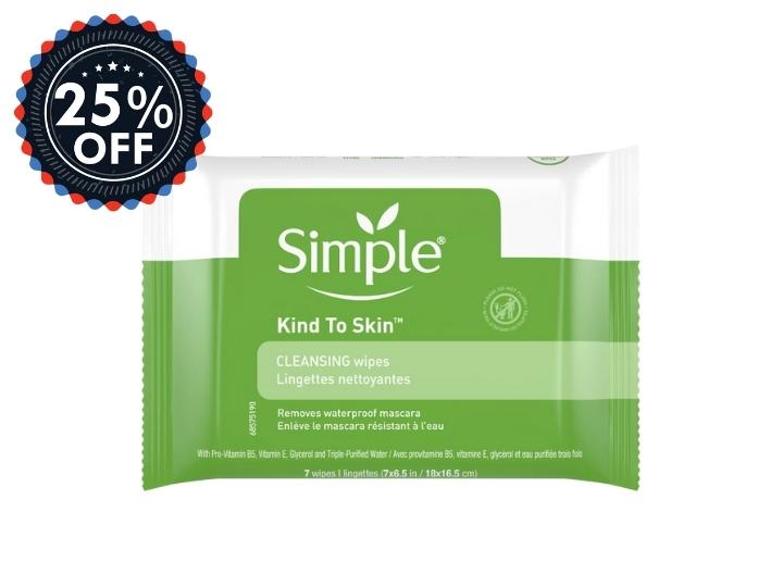 Simple Kind To Skin Cleansing Wipes 7 pk