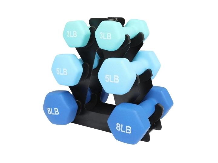 Neoprene Dumbbell Set with Stand