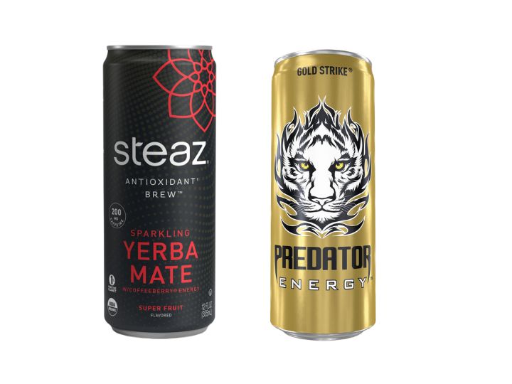Steaz Yerba Mate or Predator Energy Drinks 8.4 oz & 12 oz