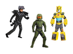 Halloween Minecraft Ender Dragon, Transformers Bumblebee or Halo Master Chief Costumes