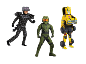 Halloween Minecraft Ender Dragon, Transformers Bumblebee or Halo Master Chief Costumes