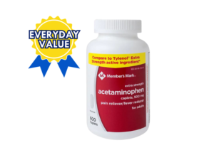 MM Brand Acetaminophen Extra Strength Pain RelieverFever Reducer for Adults 600 ct