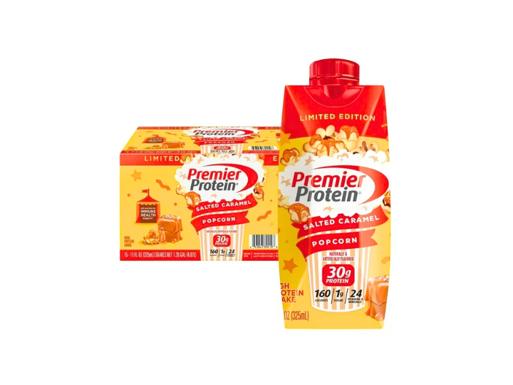 Premier Protein Salted Caramel Popcorn Shake 11 oz - Singles or 15 pk